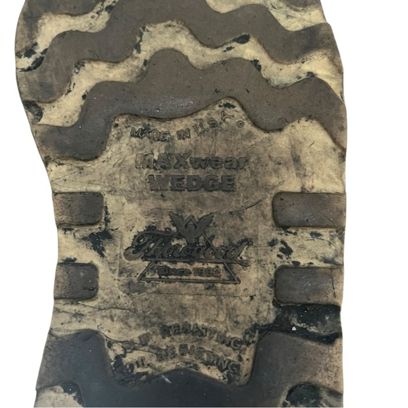 Thorogood American Heritage Max Wear Wedge Black 6” Soft Toe Work Boots Size 10 - Picture 12 of 12